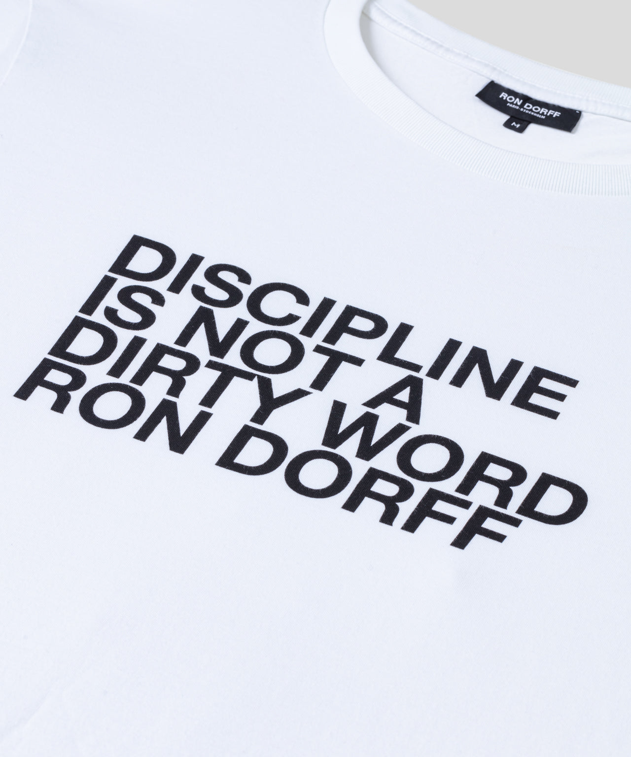 Organic Cotton T-Shirt DISCIPLINE: White