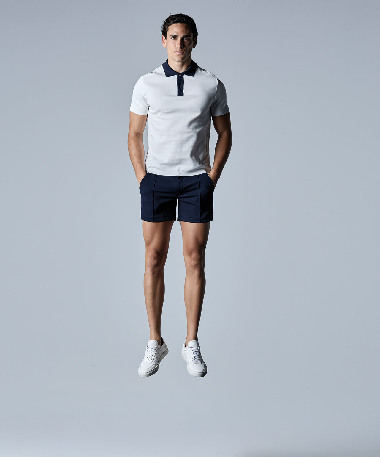 Cotton Piqué Polo: Off White