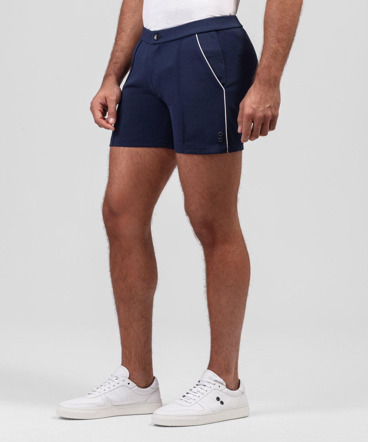 RD Tennis Shorts w. Piping: Navy