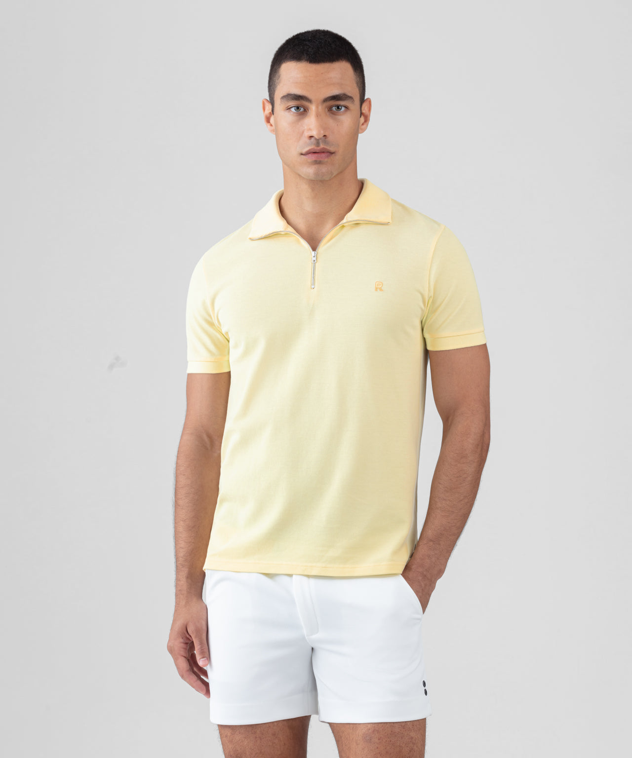 Cotton Piqué RD Polo: Scandi Yellow