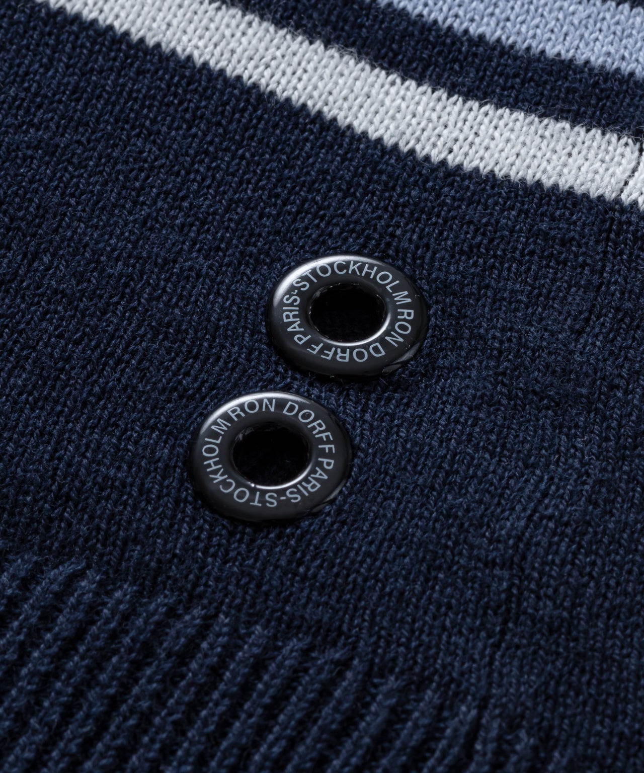Knitted Striped T-Shirt: Navy