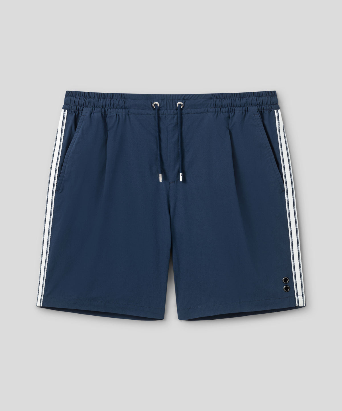 Light Sports Shorts w. Side Stripes: Deep Blue