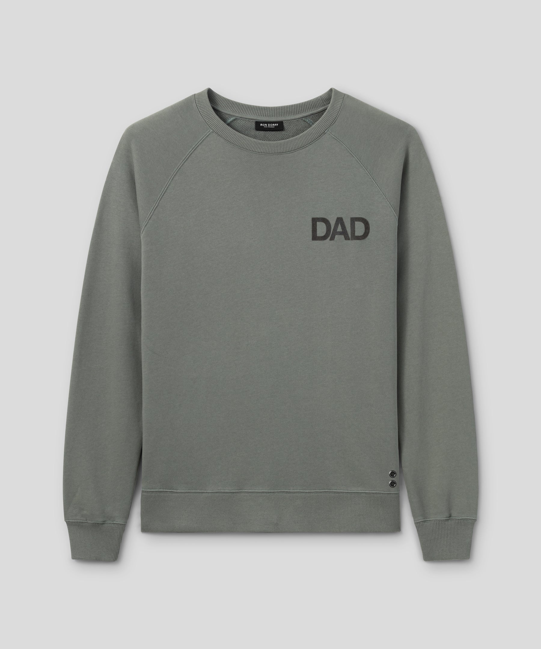 Organic Cotton Sweatshirt "DAD": Army Green