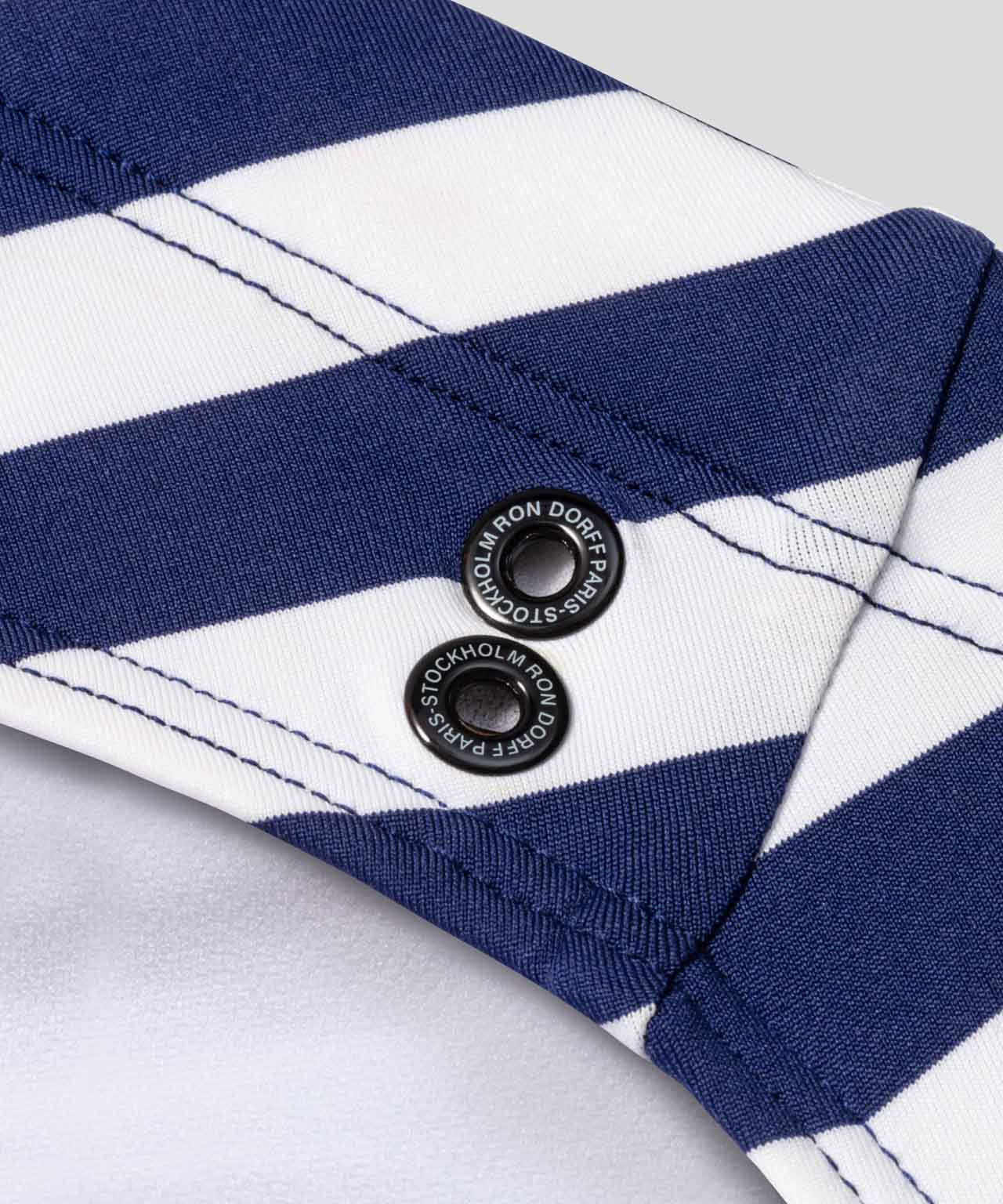 Slim Swim Briefs w. Stripes: Navy/White