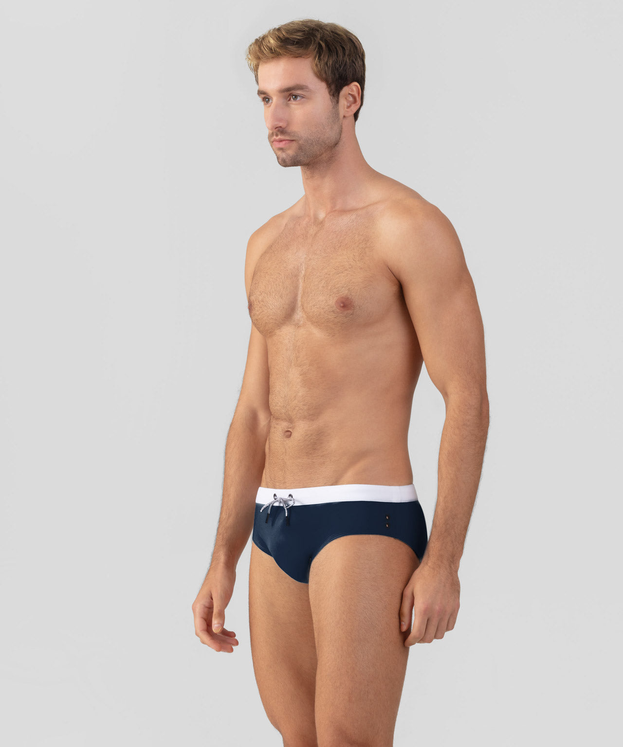 Swim Briefs w. Waistband: Navy