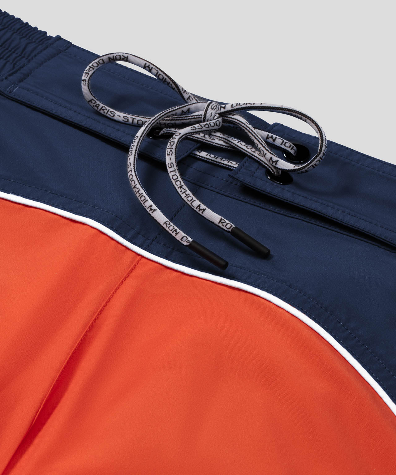 Board Shorts: Navy/Sunset Orange