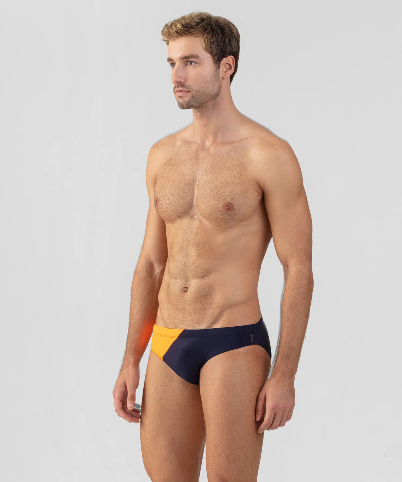 Slim Swim Briefs Bicolor: Navy/Neon Orange