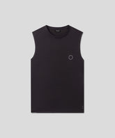 Sports Sleeveless T-Shirts w. Reflective Piping: Black