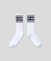 Sports Socks RD w. Irregular Stripes: White