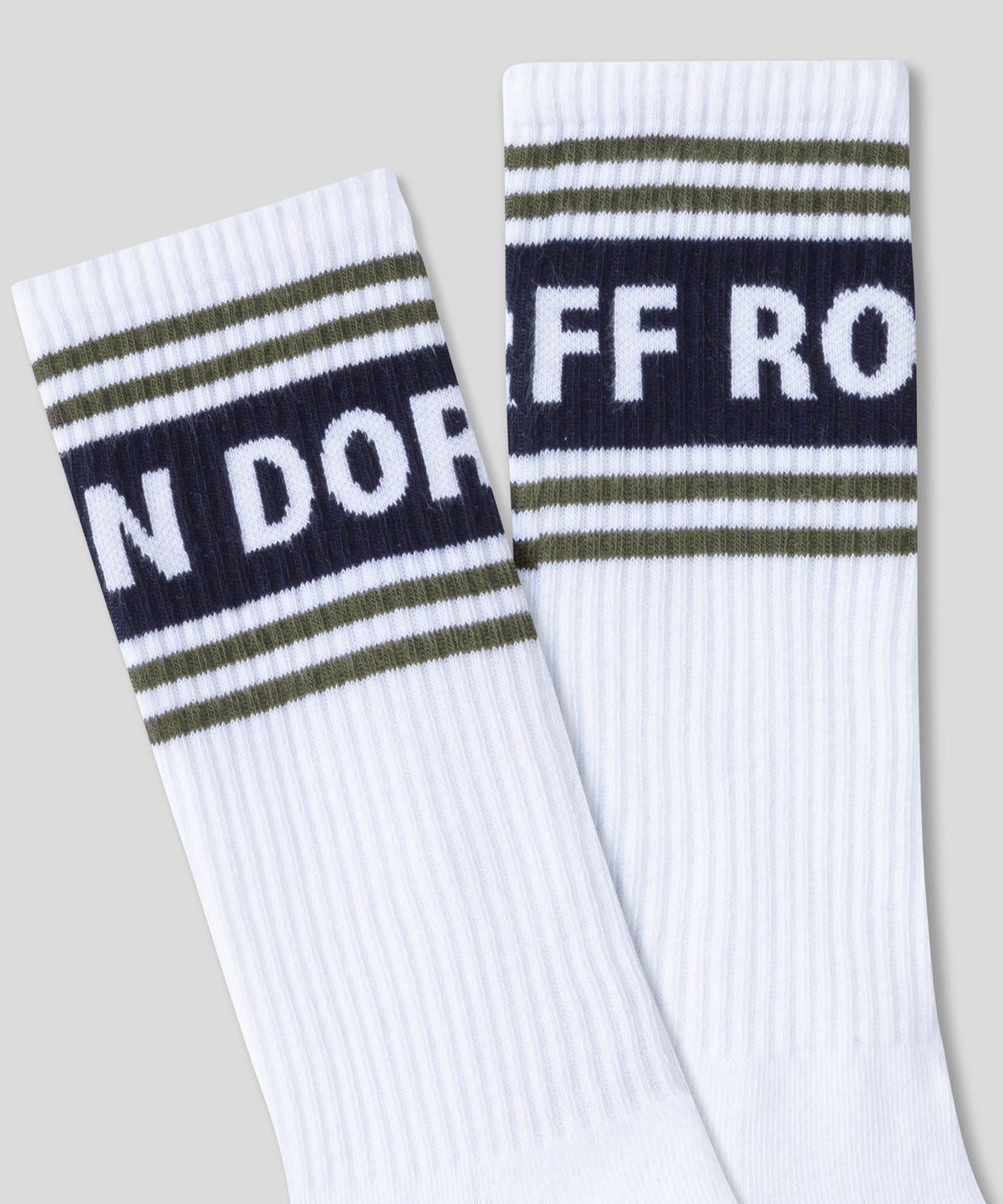 Sports Socks RD w. Irregular Stripes: White