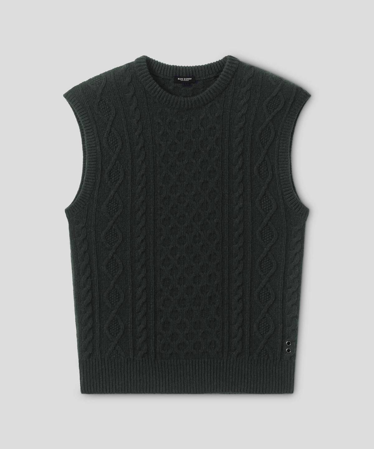 Wool Cashmere Telemark Sleeveless Sweater: Dark Khaki