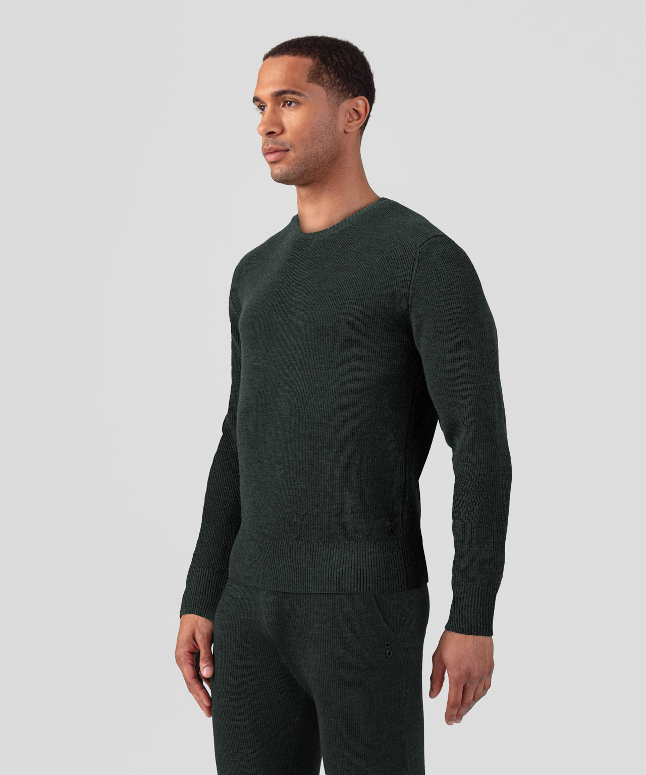 Ribbed Wool Sweater: Dark Khaki