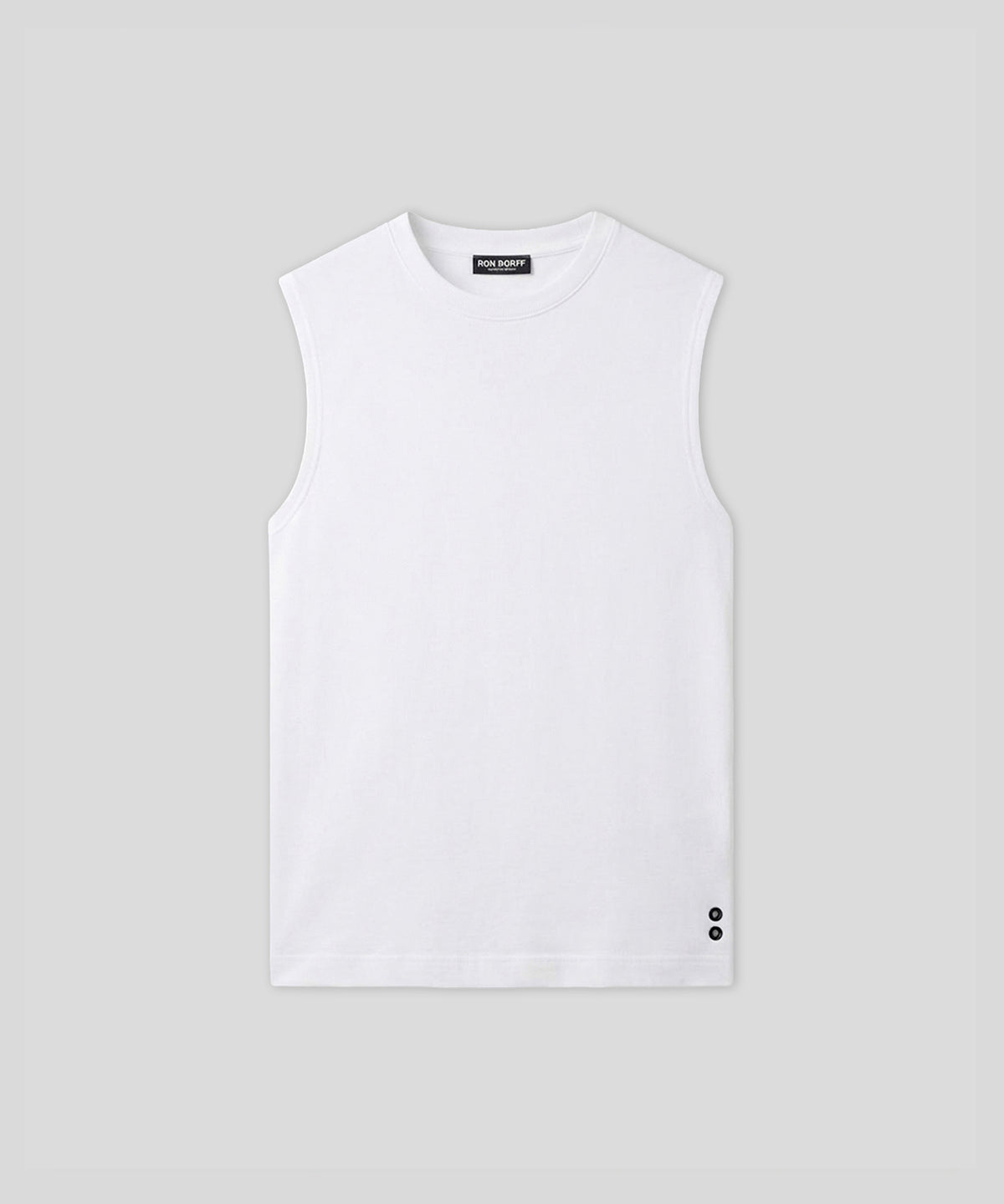 Light Cotton Sleeveless Sweatshirt: White
