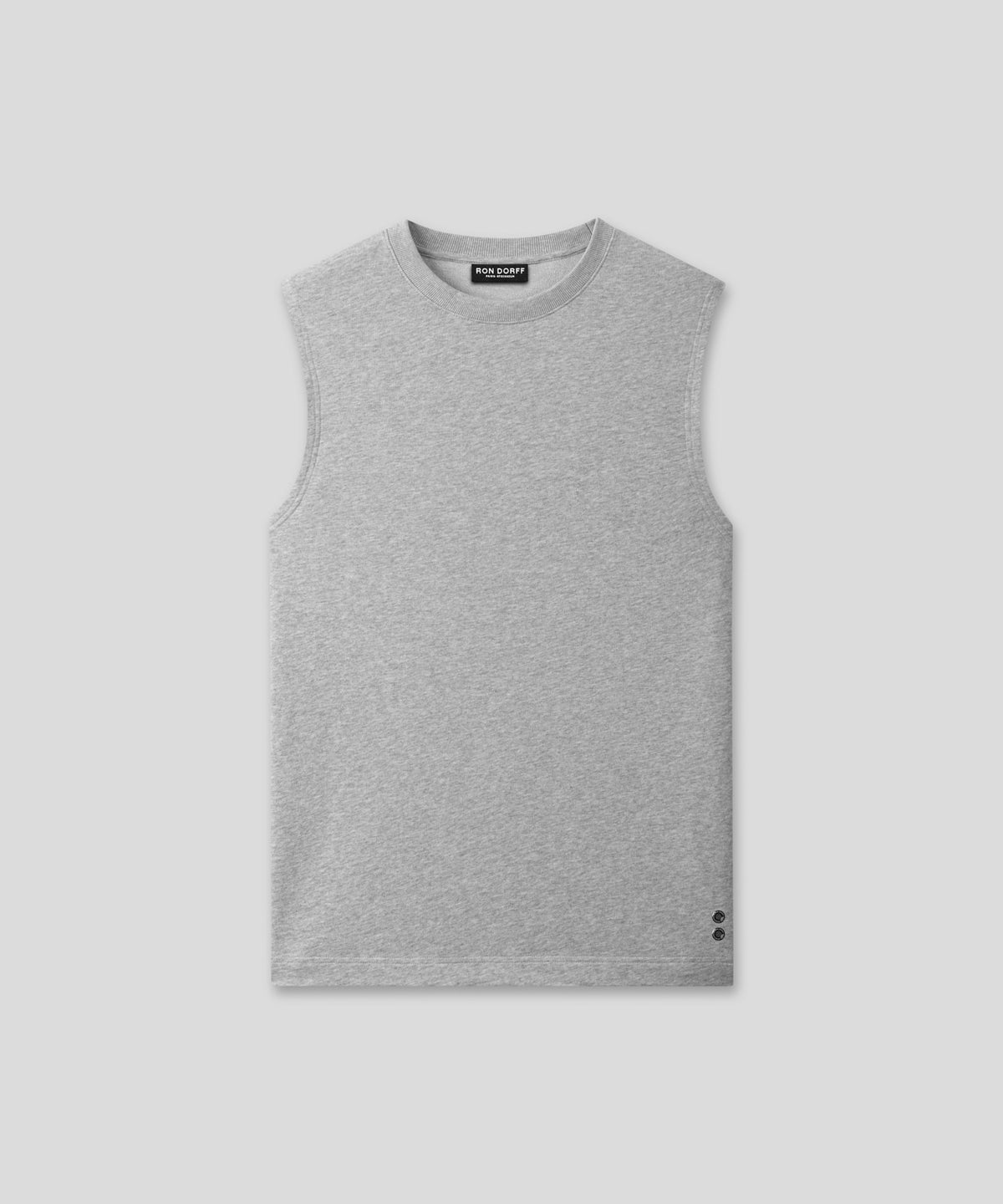 Light Cotton Sleeveless Sweatshirt: Grey Melange