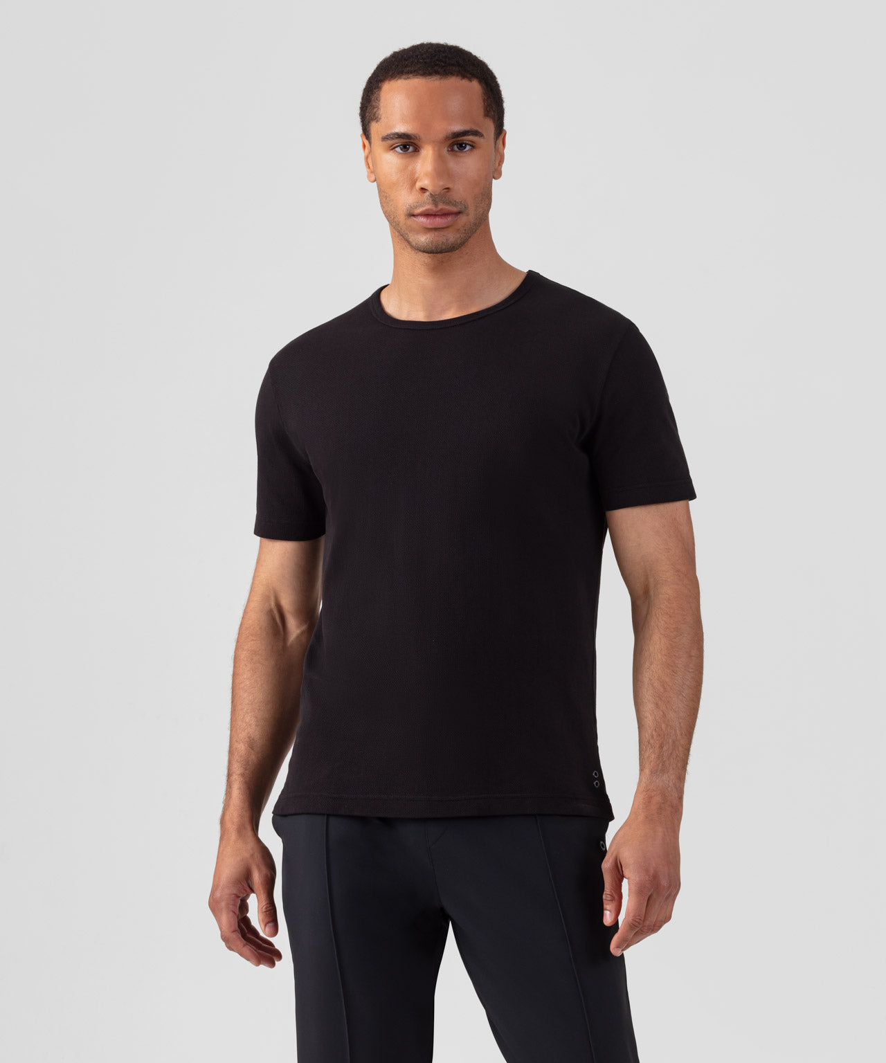 Cotton Mesh T-Shirt Eyelet Edition: Black