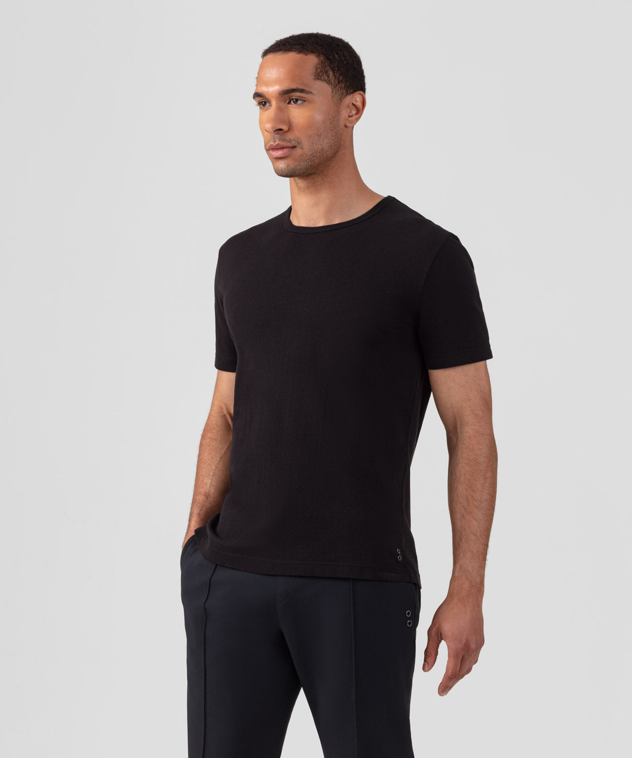 Cotton Mesh T-Shirt Eyelet Edition: Black