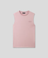 Organic Cotton Sleeveless T-Shirt Small Print "DISCIPLINE": Woodrose