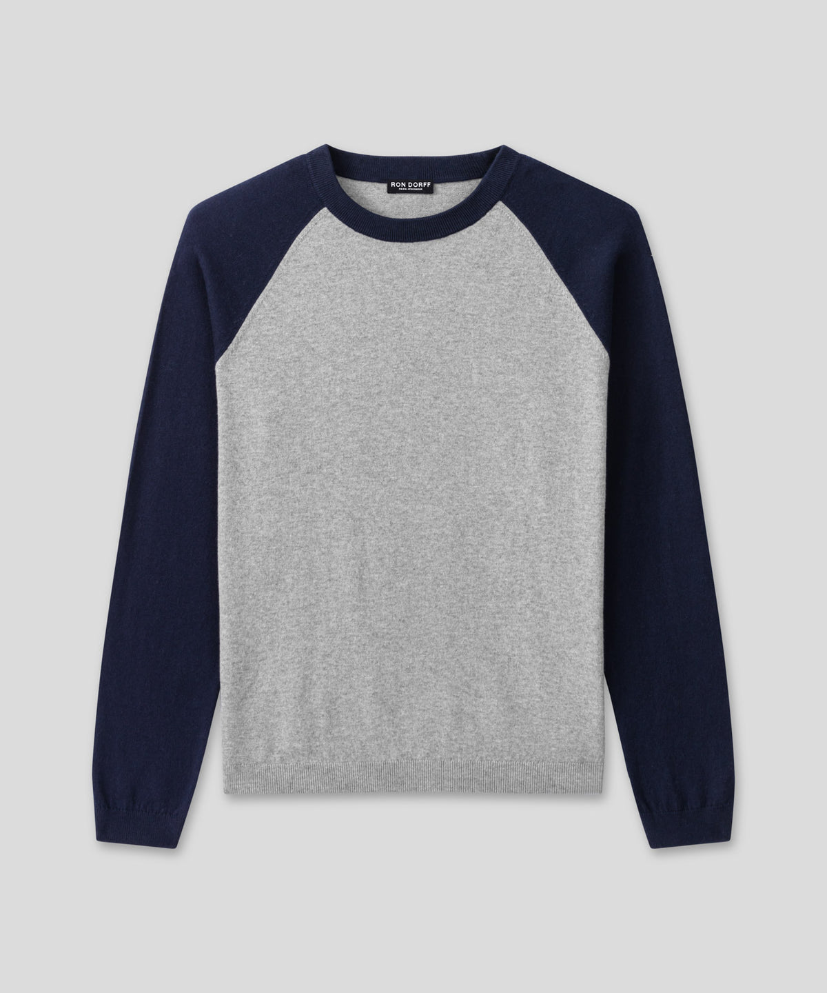 Cotton Wool Knitted Long Sleeved T-Shirt: Navy