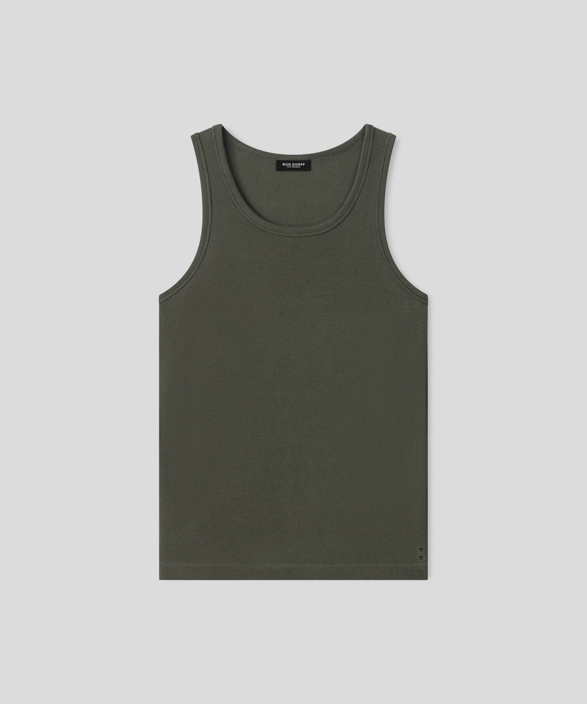 Army Ribbed Tank Top: Military Green