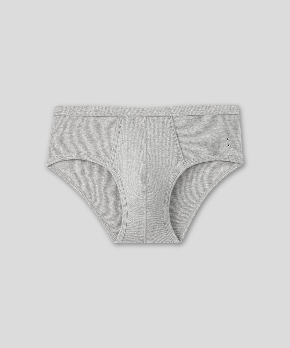 Army Ribbed Y-Front Briefs: Grey Melange