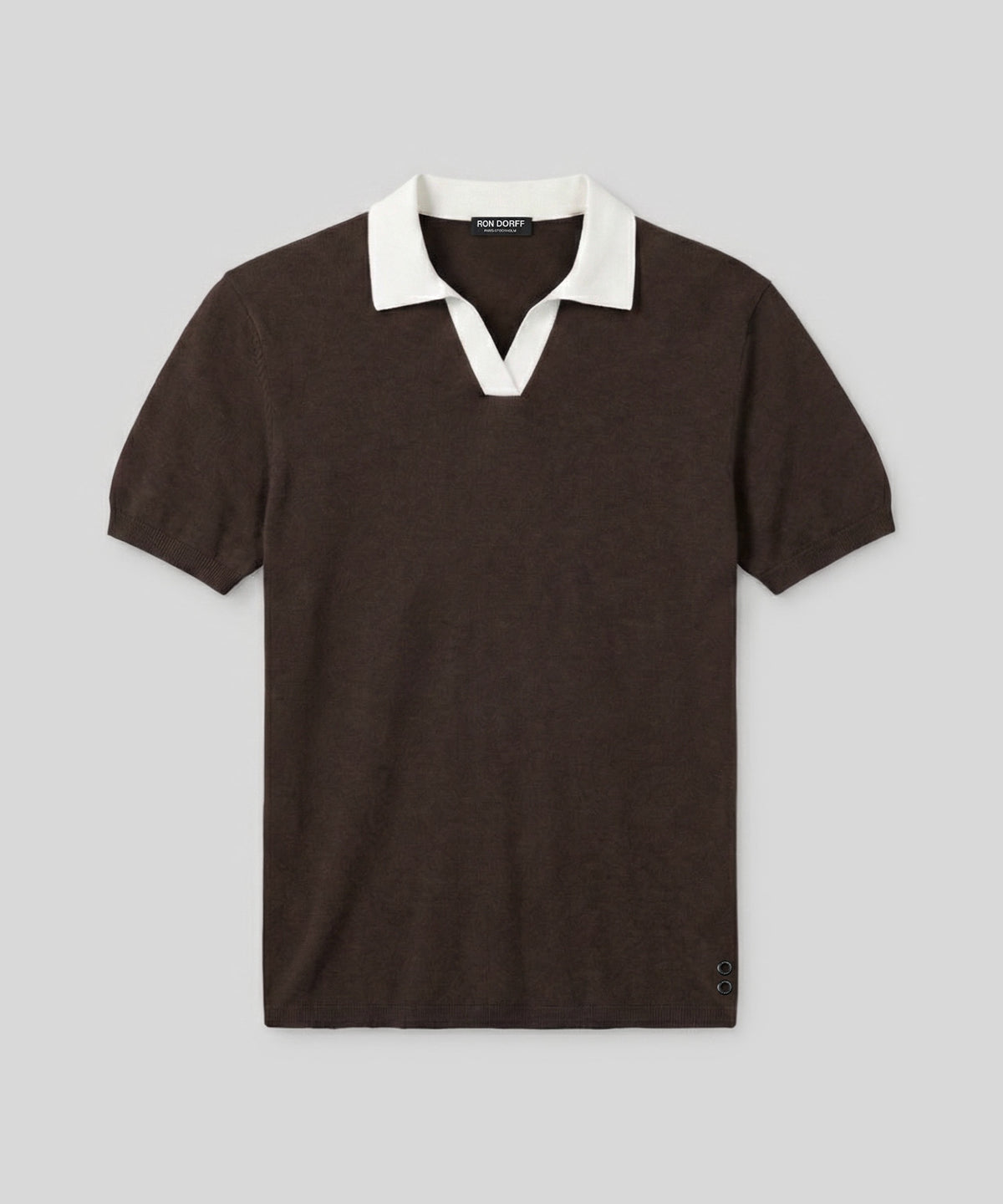 Cotton Linen Polo: Espresso