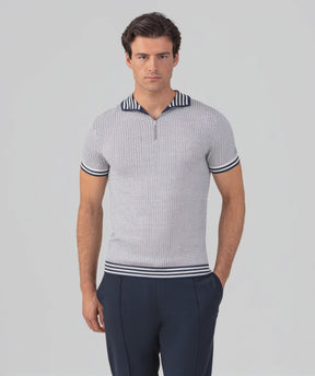 Cotton-Silk Nordic Polo: Off White