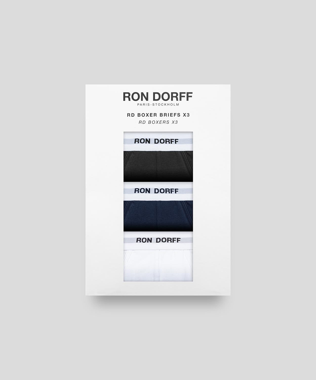 RON DORFF Boxer Briefs Kit: Navy/White/Black