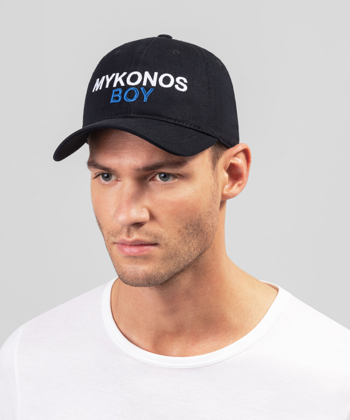 Cotton Coach Cap "MYKONOS BOY": Black