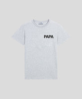 Organic Cotton T-Shirt "PAPA" : Grey Melange