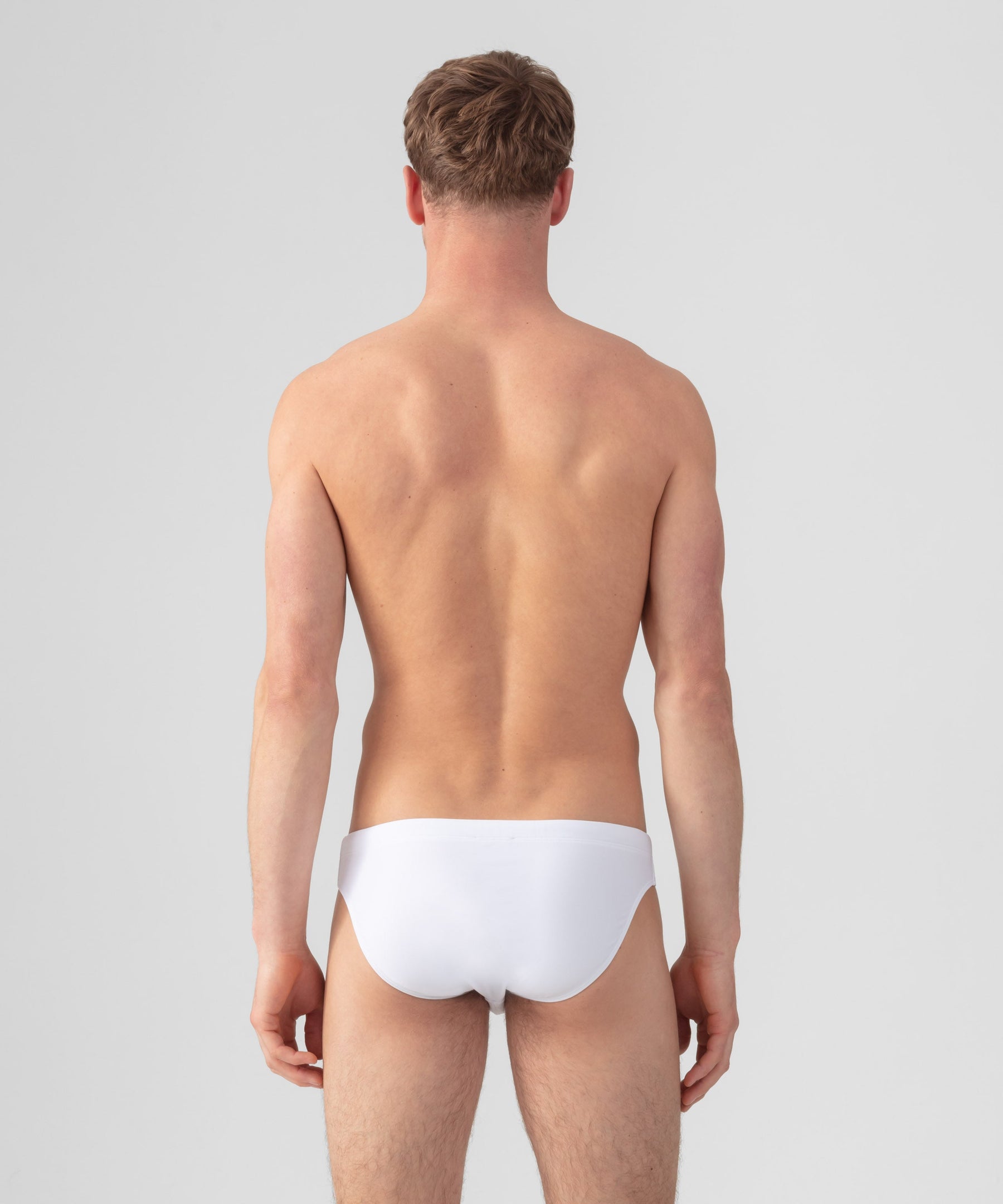 Slim Swim Briefs: White