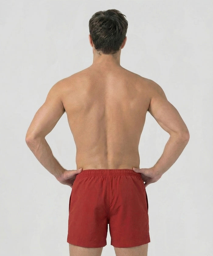 Extended Swim Shorts: Red