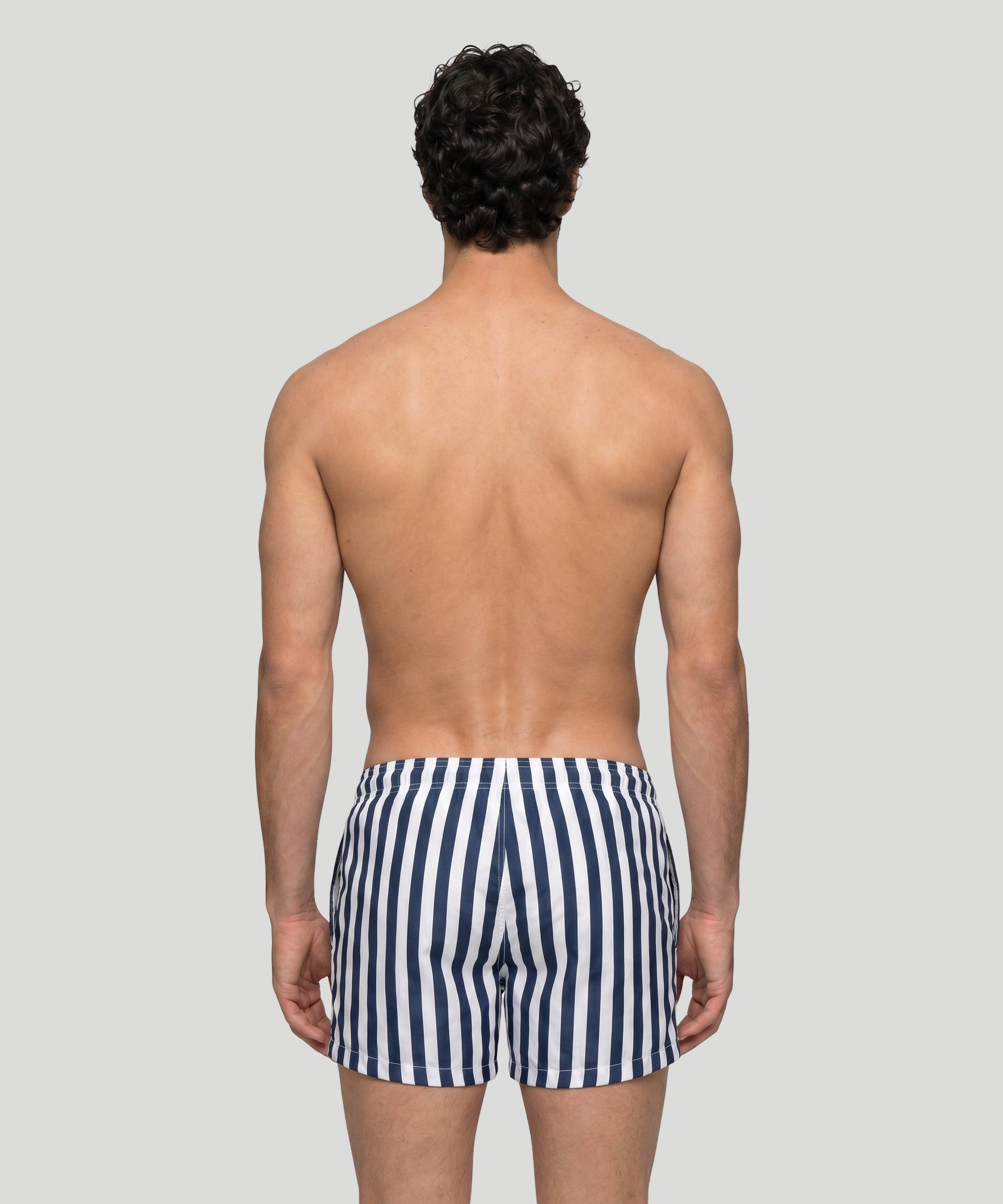 Swim Shorts Vertical Stripes: Navy/White