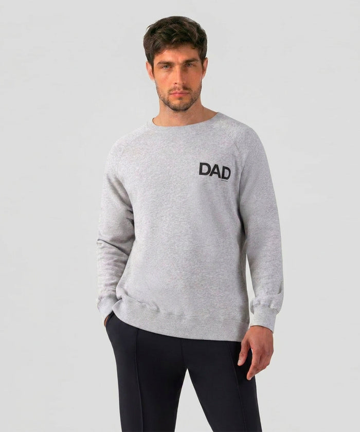Organic Cotton Sweatshirt "DAD": Grey Melange
