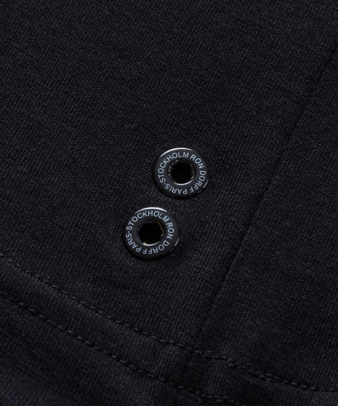 Crew Neck T-Shirt Eyelet Edition: Black