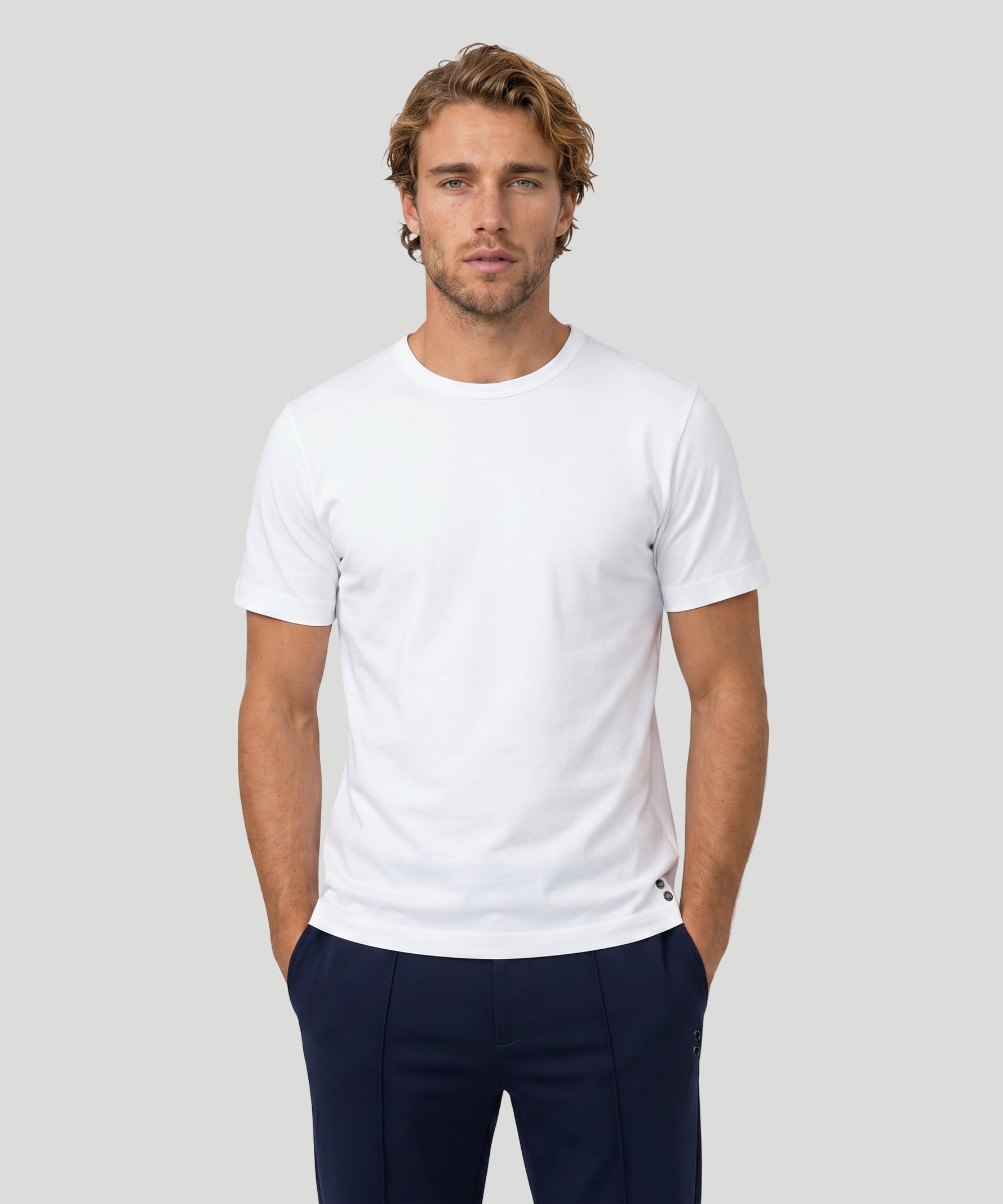 Crew Neck T-Shirt Eyelet Edition: White