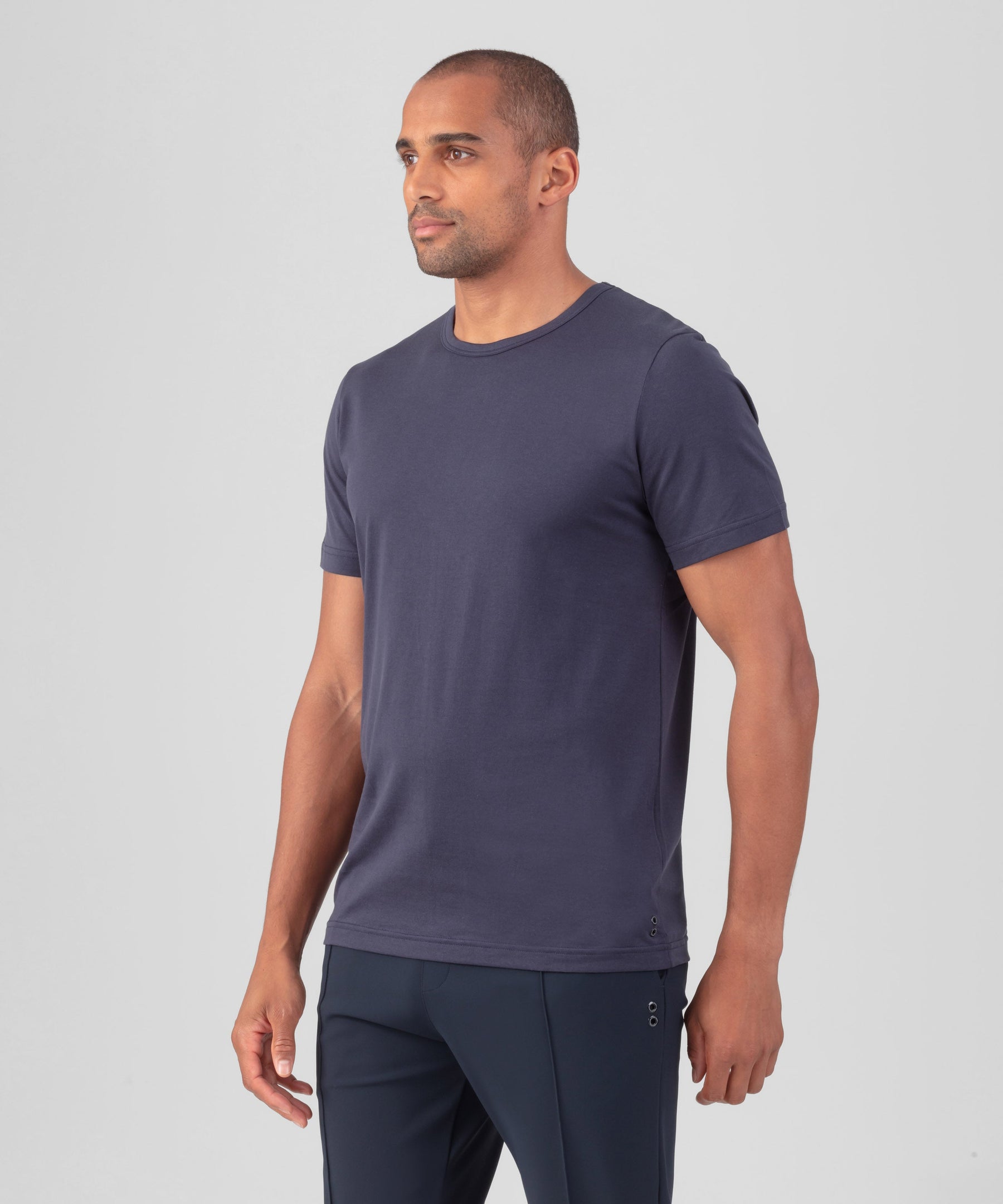 Crew Neck T-Shirt Eyelet Edition: Navy