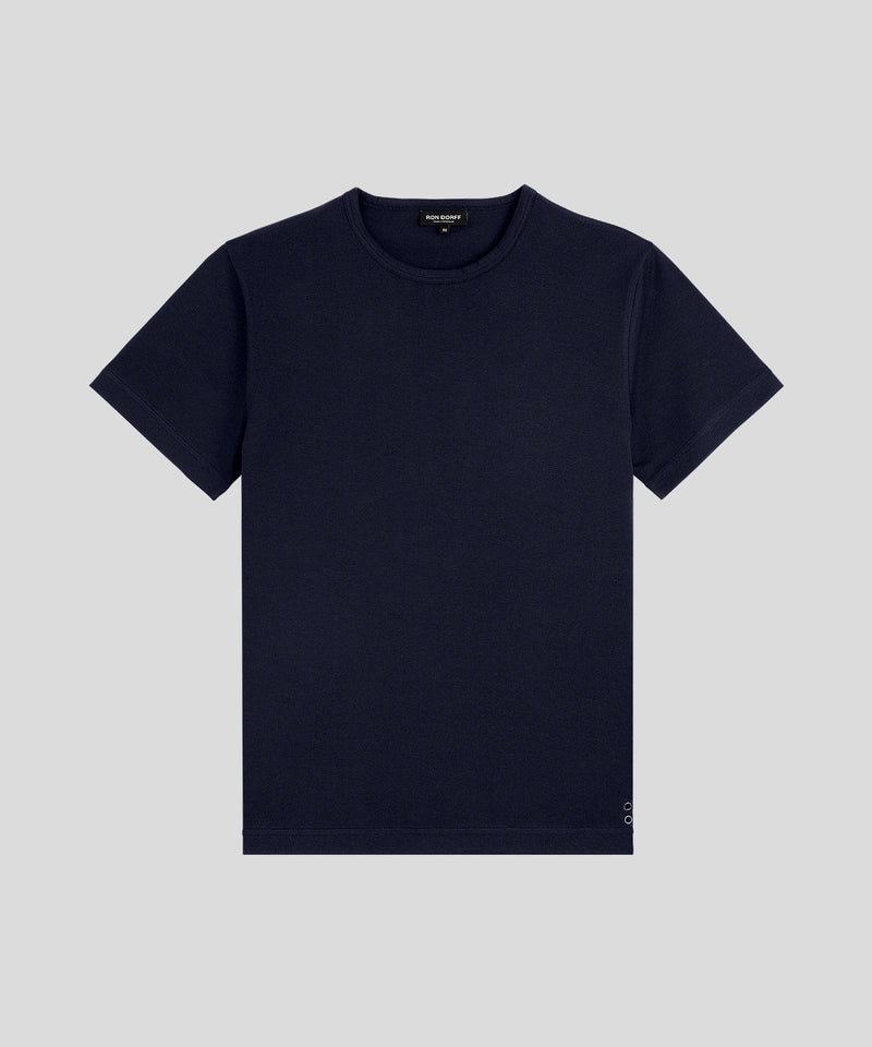 Cotton-Modal T-Shirt Eyelet Edition: Navy