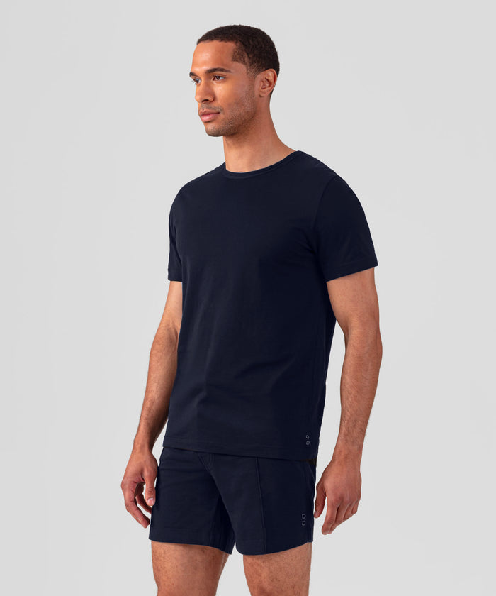 Cotton Modal T-Shirt Eyelet Edition: Navy