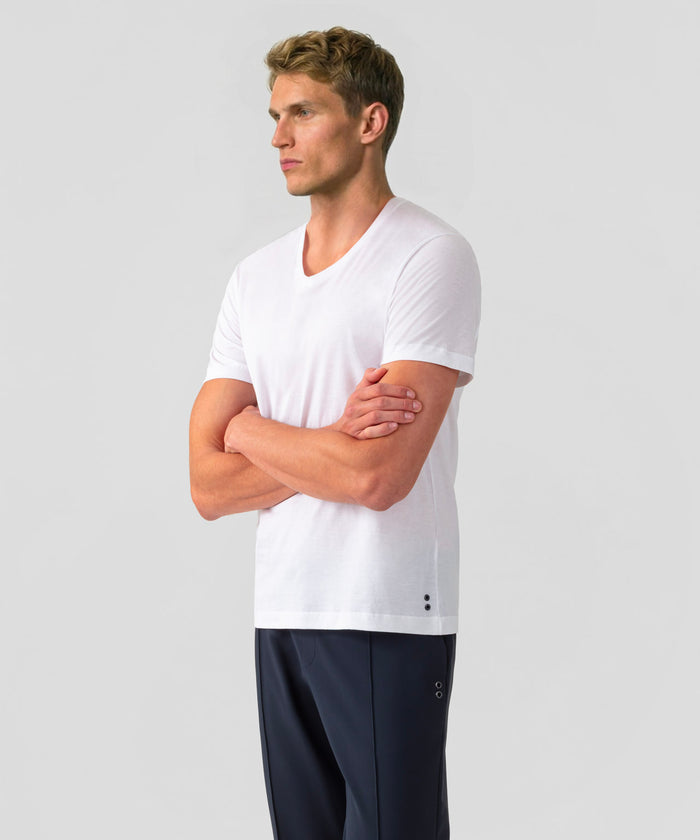 V Neck T-Shirt Eyelet Edition: Optic White