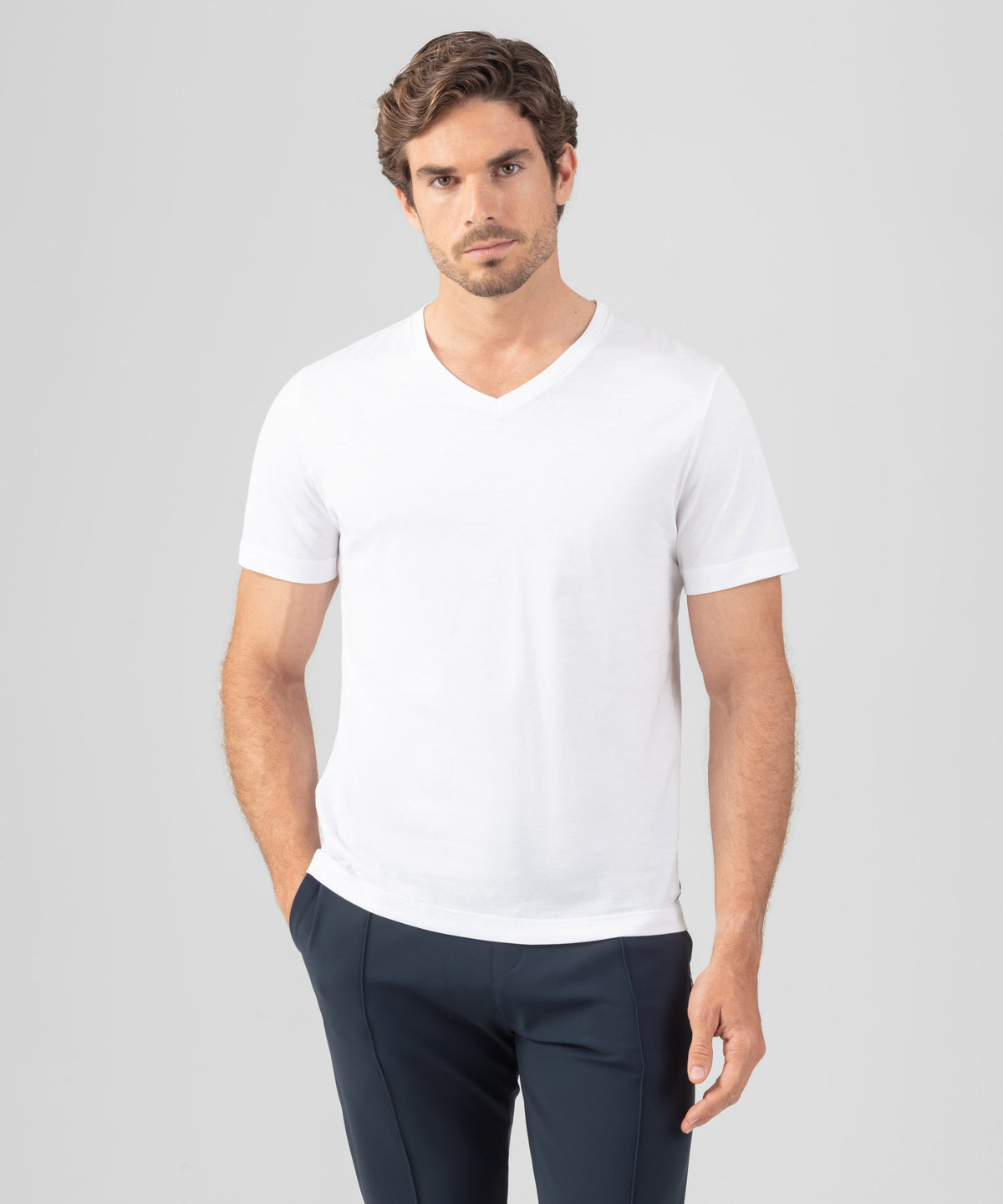 V Neck T-Shirt Eyelet Edition: Optic White