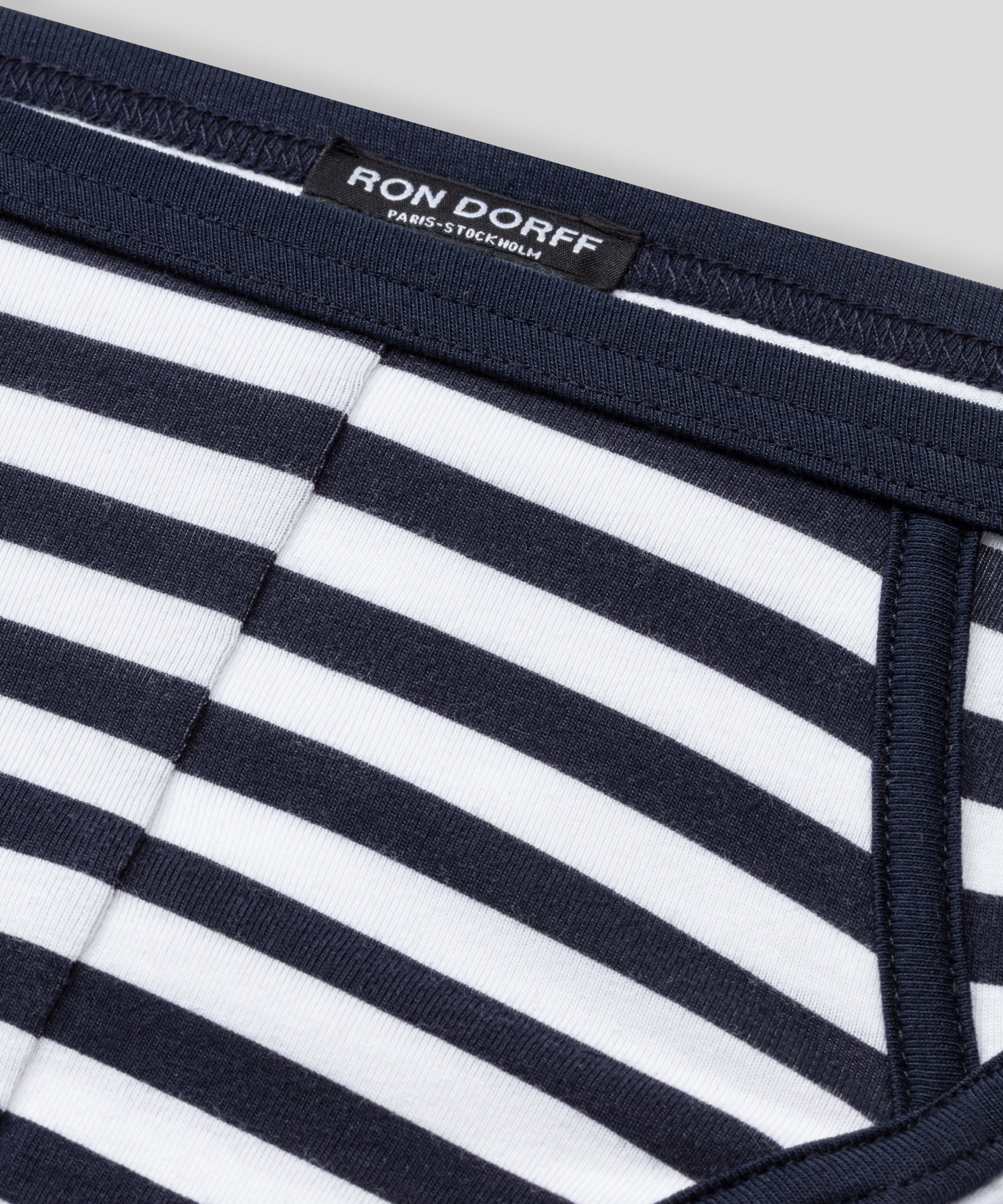 Slim Y-Front Briefs: Navy/White