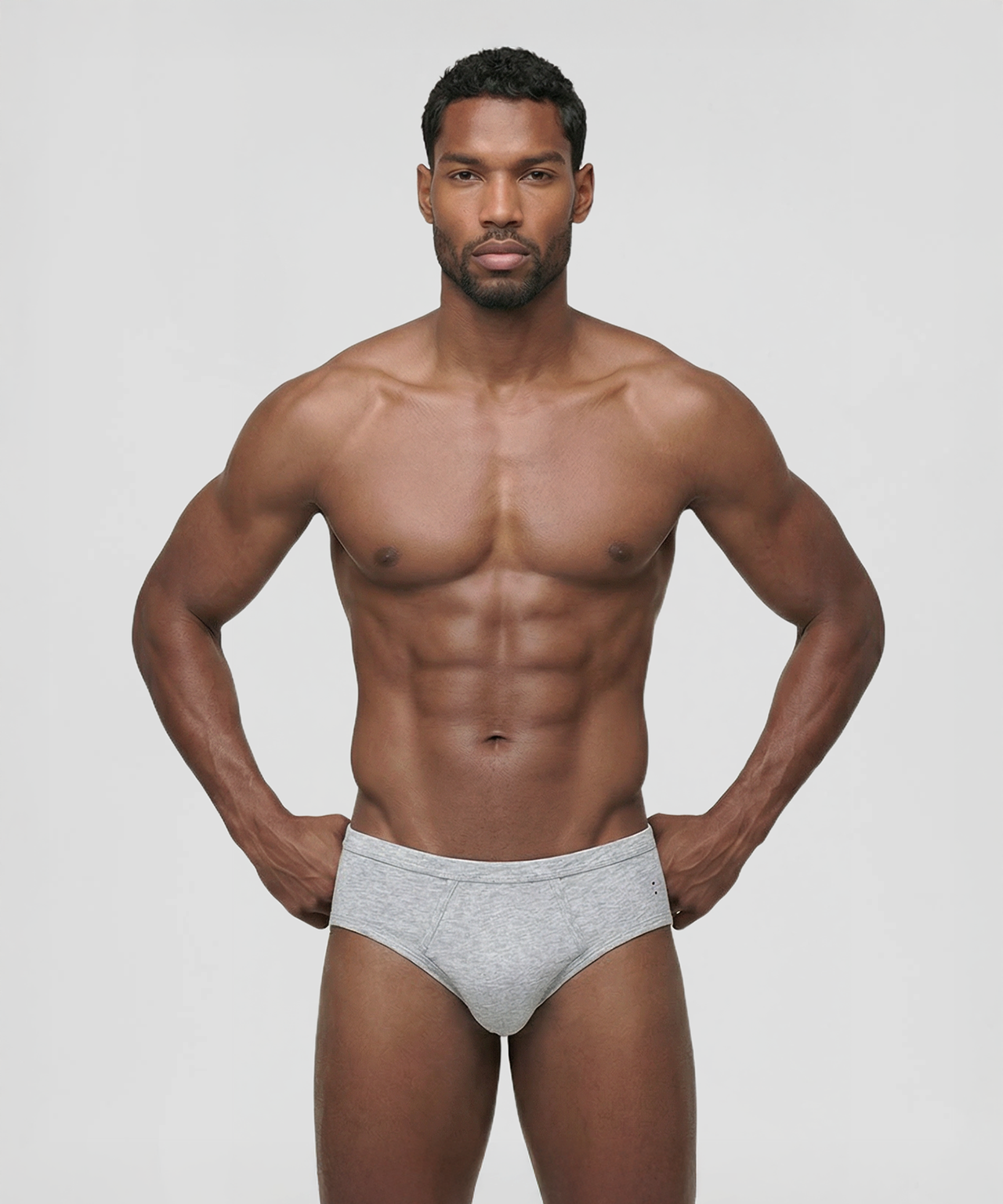 Y-Front Briefs: Heather Grey