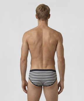 Y-Front Briefs: Navy/White