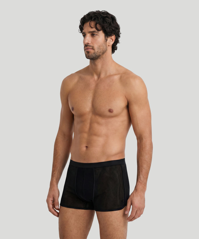 Mesh Marathon Boxer Briefs: Black