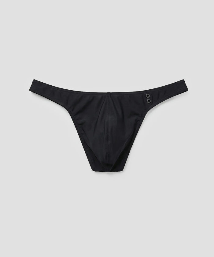 RD Thong Swimwear: Black