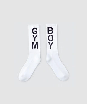 Sport Socks "GYM BOY": White