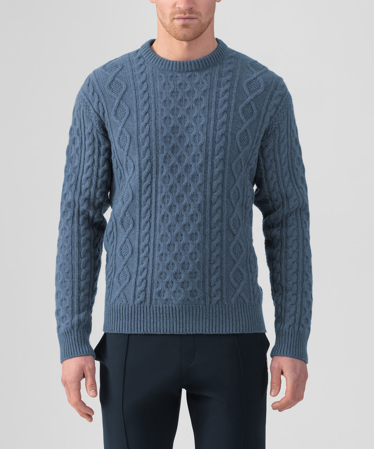 Wool Cashmere Telemark Sweater: Bering Sea