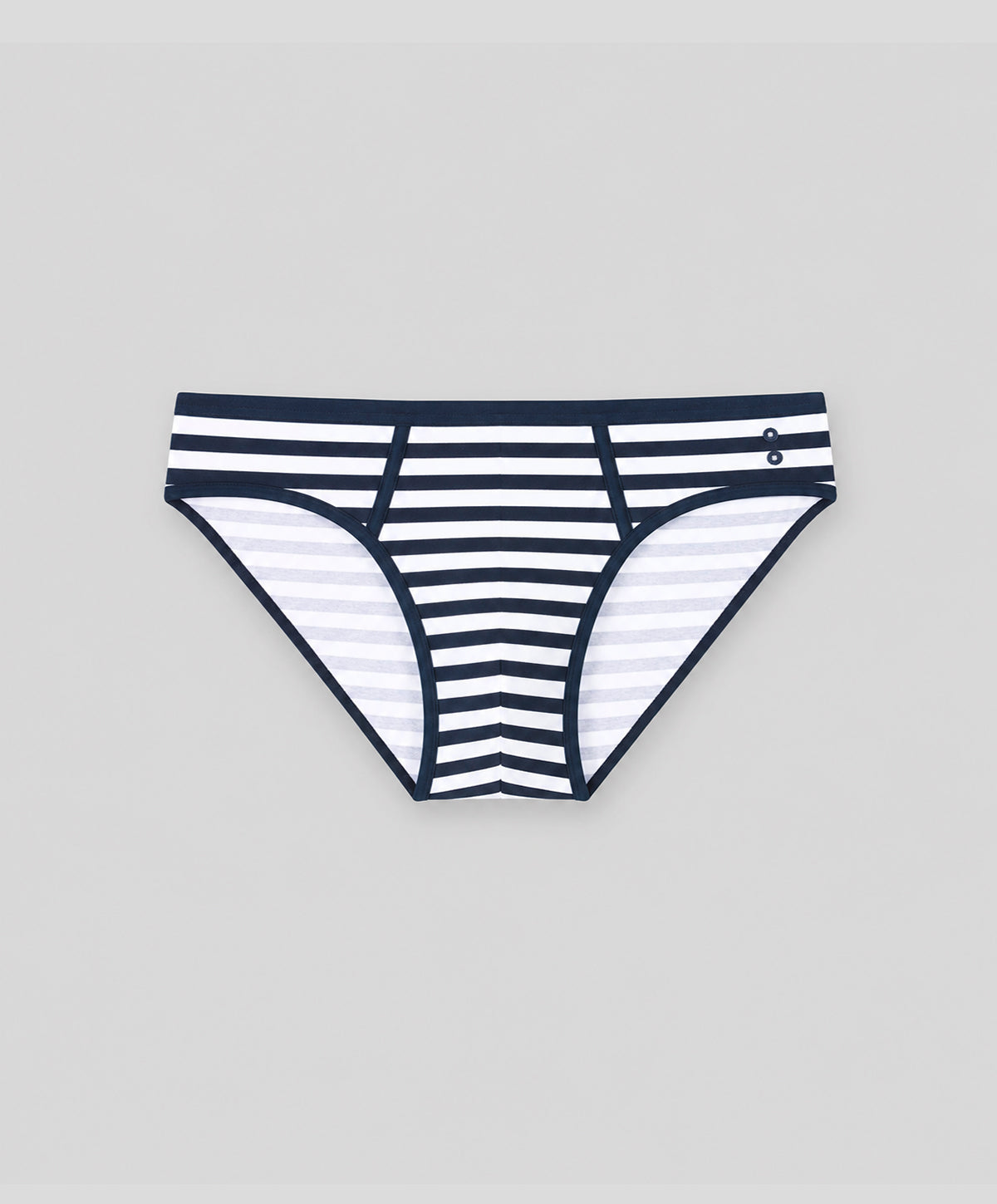 Slim Y-Front Briefs: Navy/White