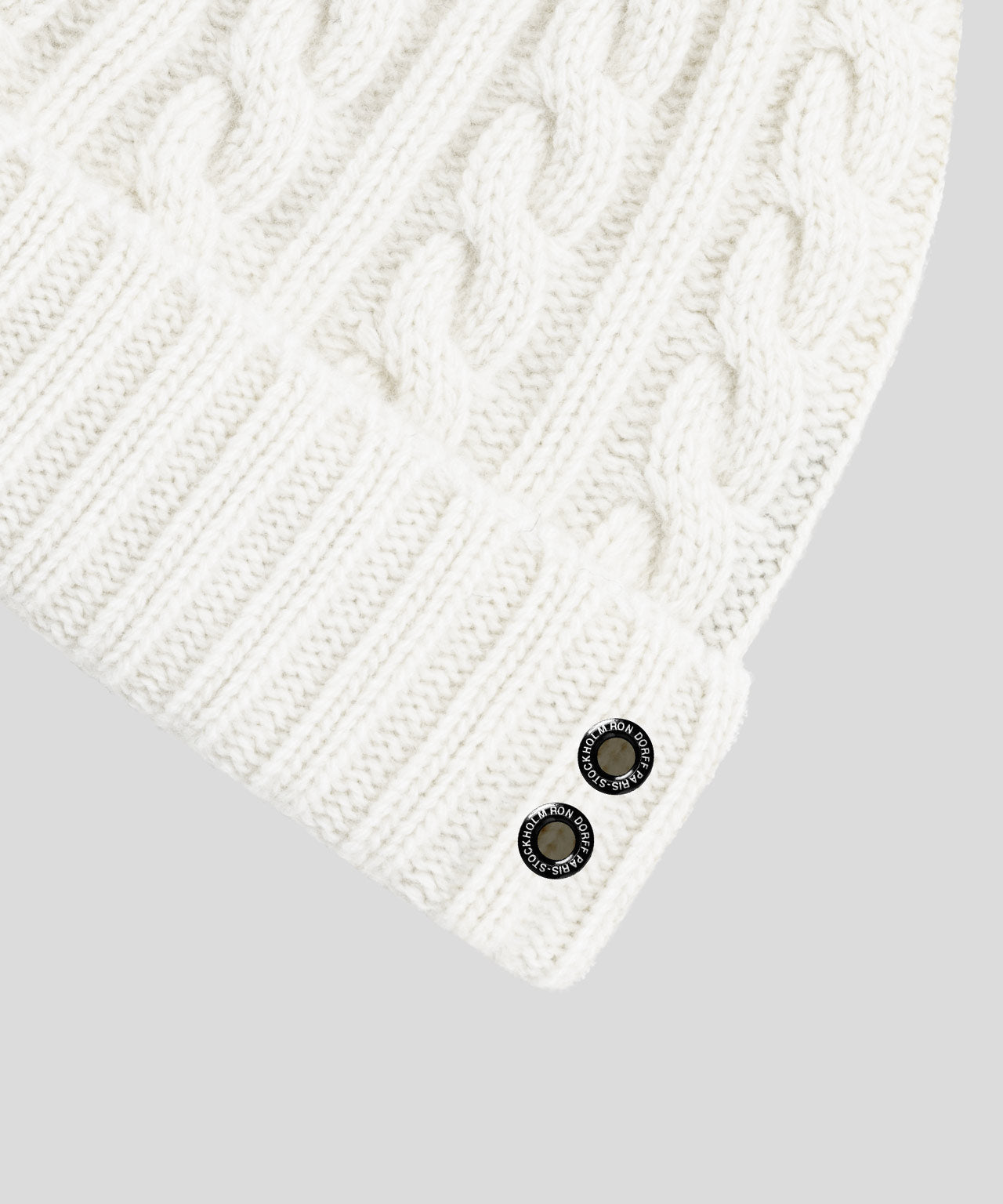 Cashmere Wool Telemark Beanie: Off White