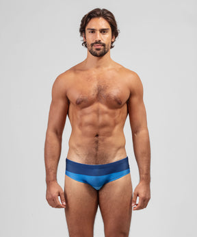 Swim Briefs Big Stripes: Navy